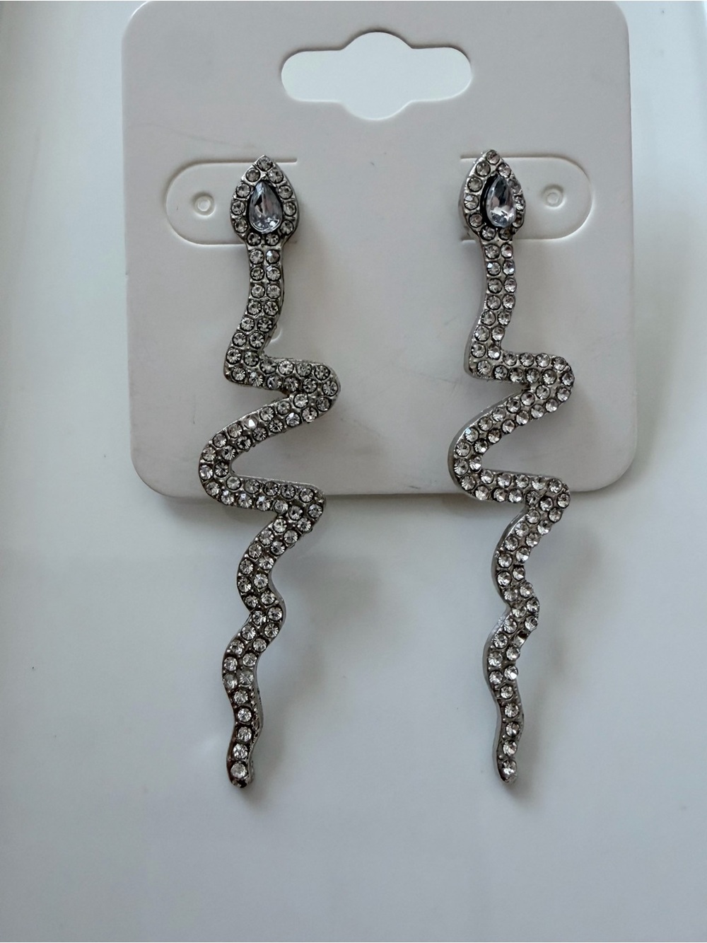 CZ DIAMOND SNAKE EARRINGS